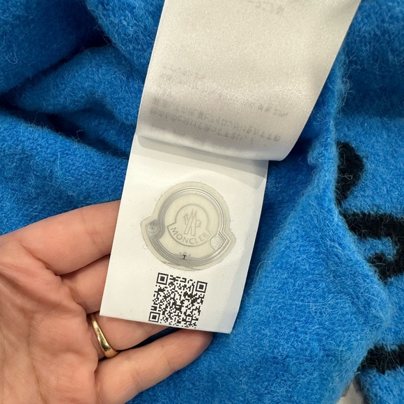 Moncler Cobalt Sweater with Logo Sleeve Worn once! - Picture 2 of 4